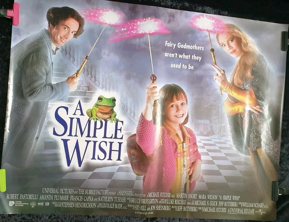 A SIMPLE WISH (1997) Original UK Quad Poster 40x30 Rolled Mint Martin Short, image 2