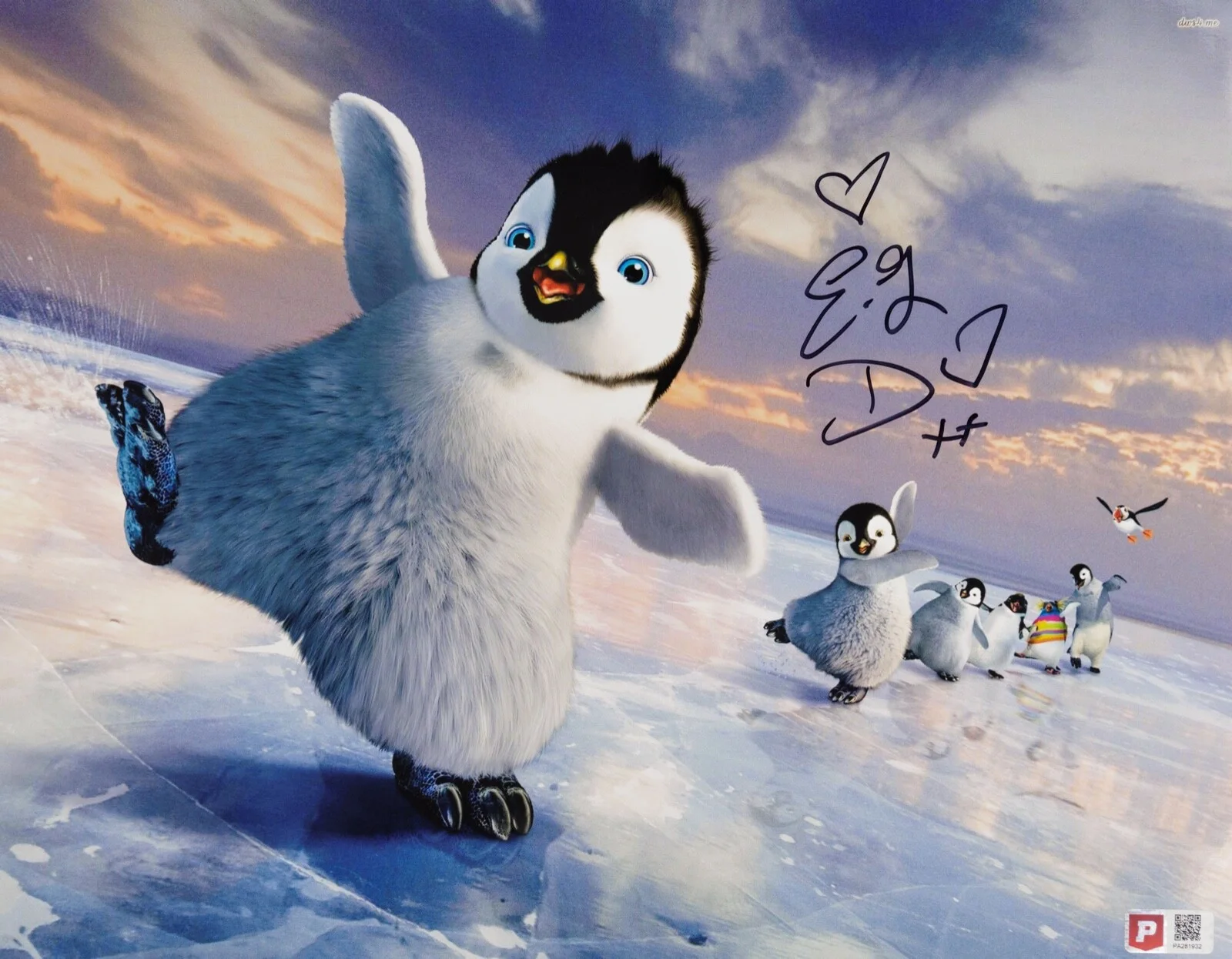 E.G. Daily — E.G. DAILY Signed 11x14 HAPPY FEET Photo COA - Baby Mumble Voice Actress
