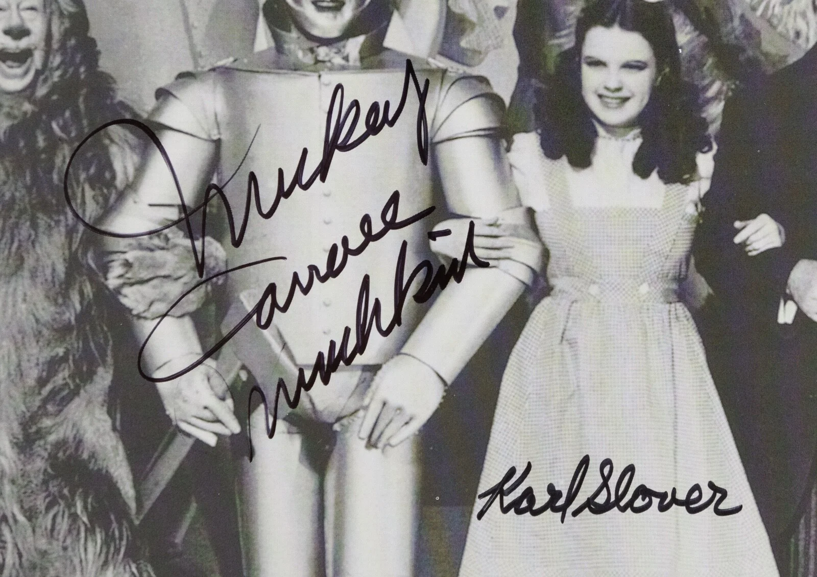 Mickey Carroll, Karl Slover — MICKEY CARROLL & KARL SLOVER Signed 11x14 Photo JSA COA - Wizard of OZ Munchkins, изображение 2