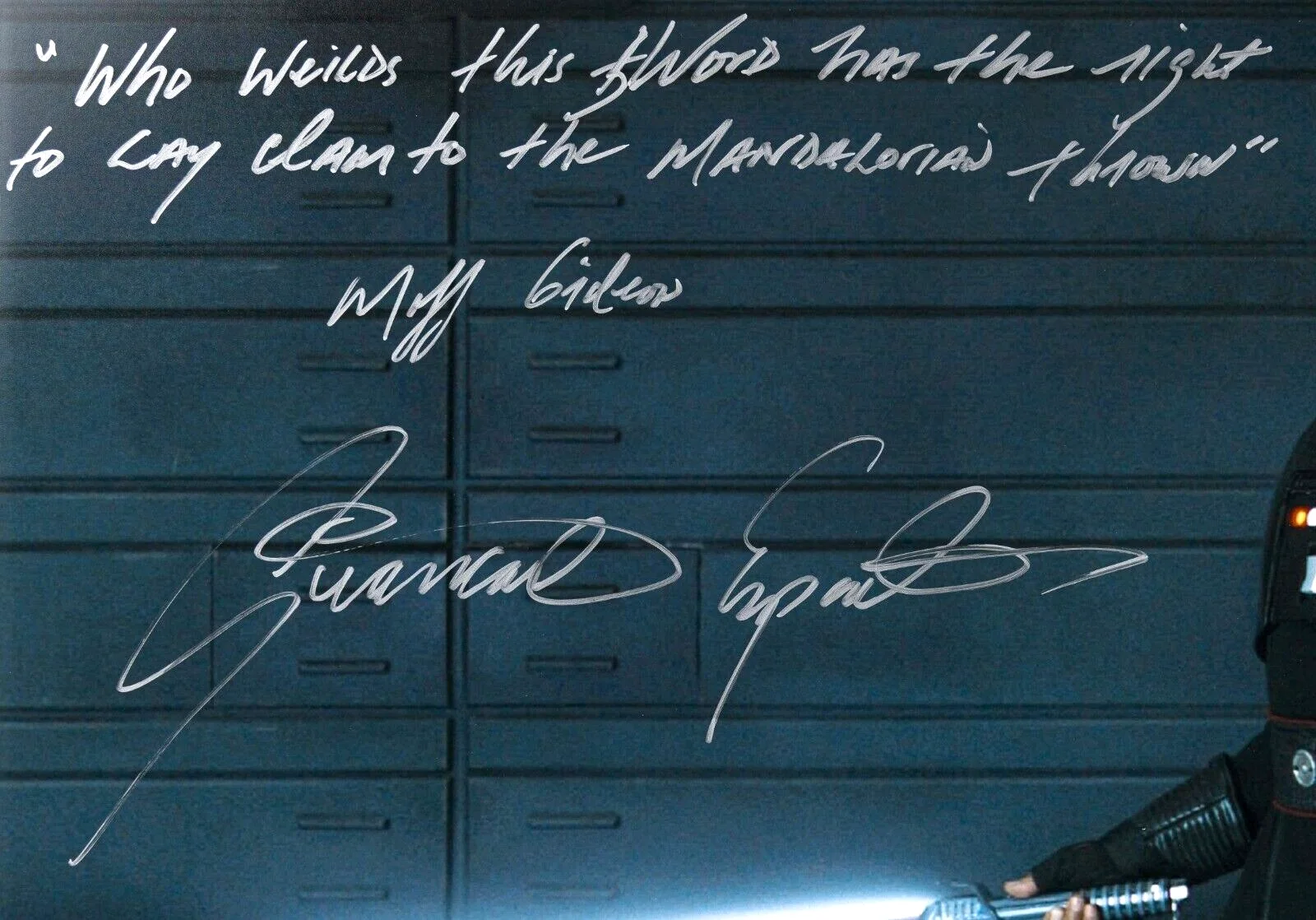 Giancarlo Esposito — GIANCARLO ESPOSITO Signed 16x20 Star Wars MANDALORIAN Photo LONG INSCRIPTION COA, изображение 4