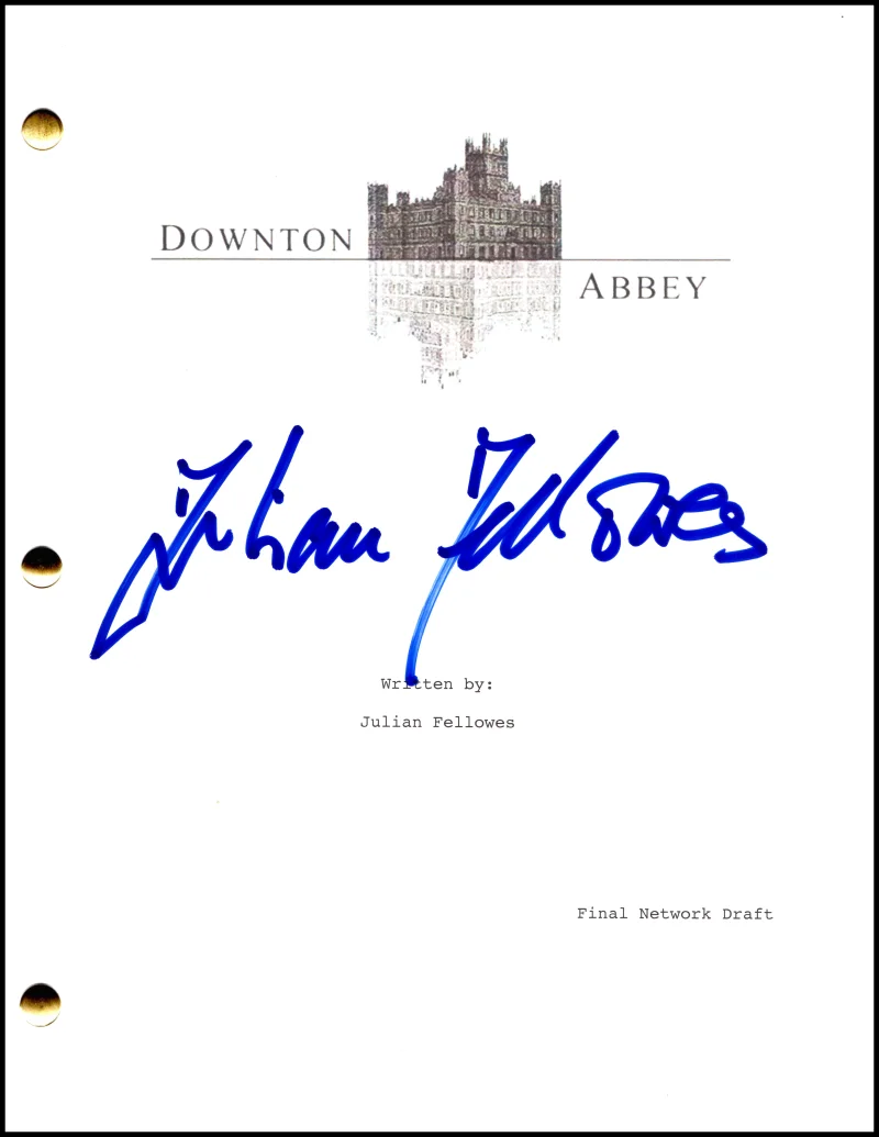 Julian Fellowes — Julian Fellowes Signed Autograph Downton Abbey Full Movie Script Screenplay