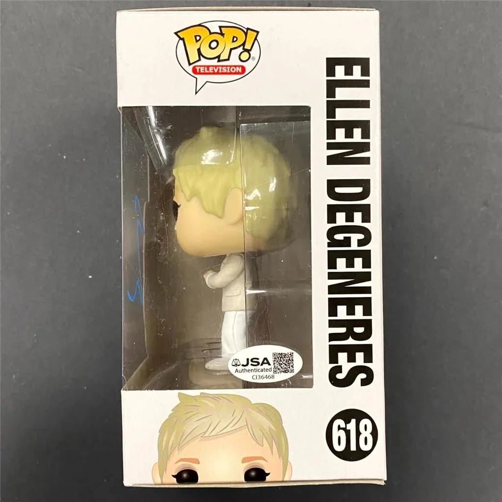 Ellen DeGeneres signed Funko Pop! 618 autograph (A) ~ JSA, image 2