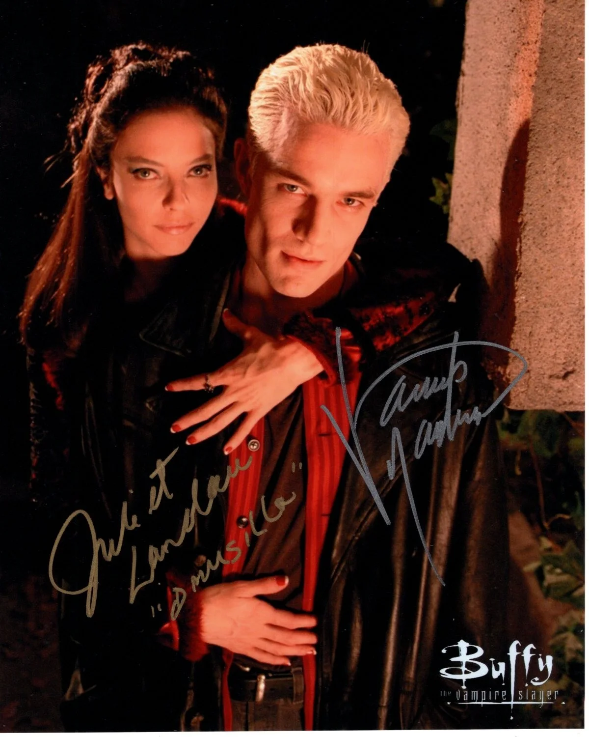 Juliet Landau and James Marsters — Juliet Landau and James Marsters Signed 8x10 Buffy the Vampire Slayer Photograph
