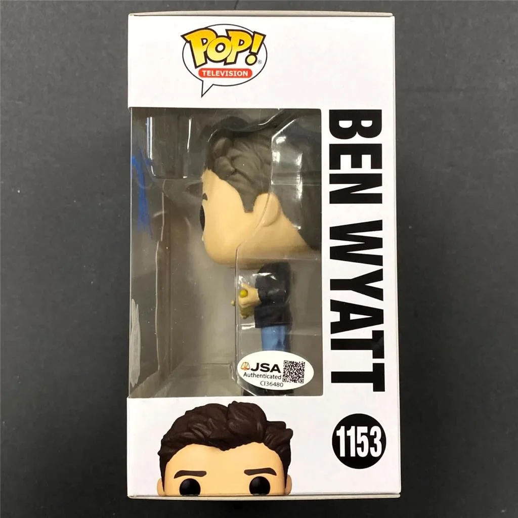 Adam Scott signed Ben Wyatt Parks & Rec Funko Pop! 1153 autograph (A) ~ JSA, image 2