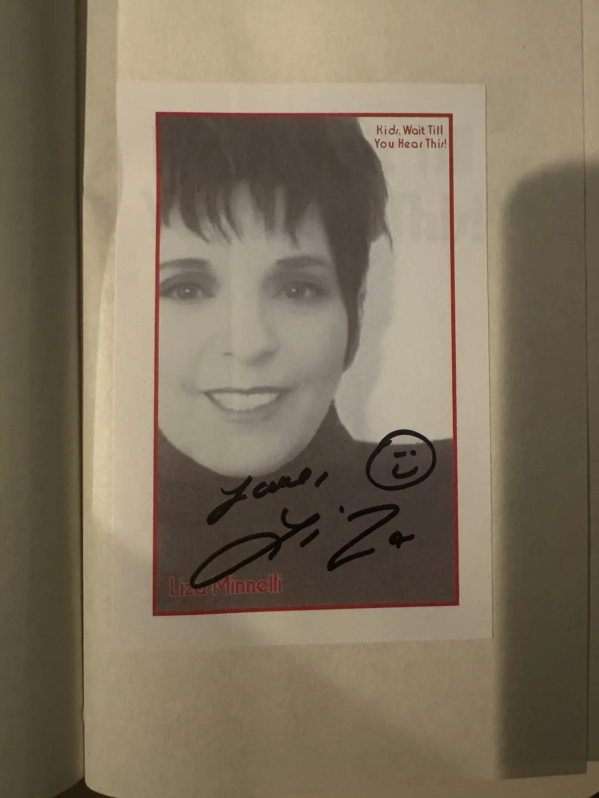 Liza Minnelli — LIZA MINNELLI Signed Book Memoir Kids, Wait Till You Hear This! Broadway, изображение 2