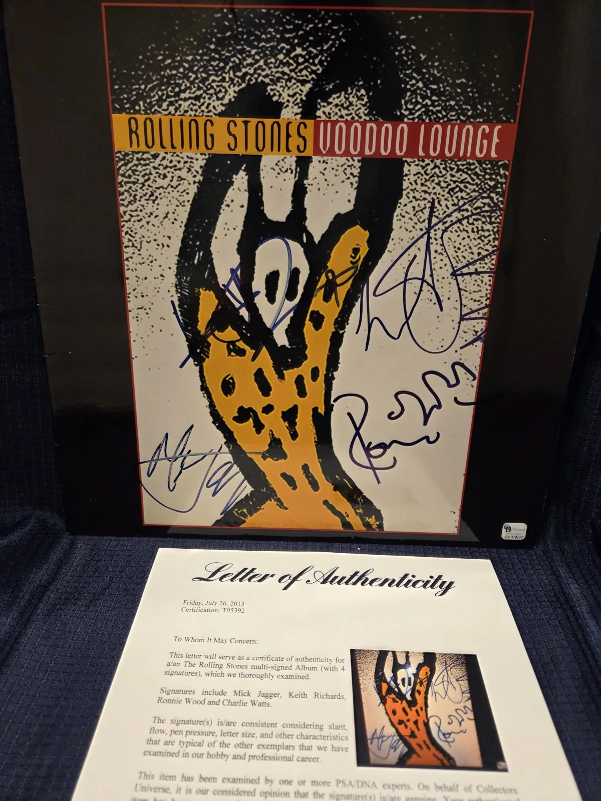 Autographed Rolling Stones Album/Voodoo Lounge(all 4).. PSA Full Letter, image 2