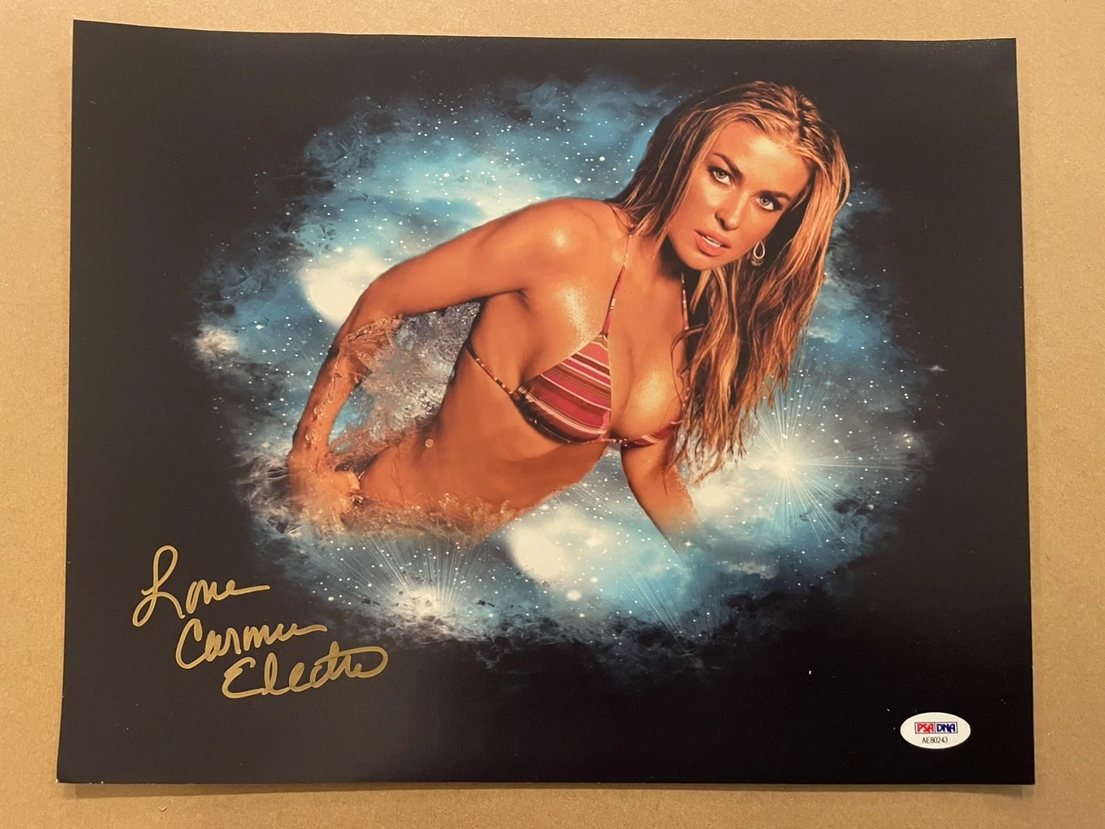 Carmen Electra — Carmen Electra autographed 11 x 14 swimsuit photograph PSA COA, Baywatch, изображение 3