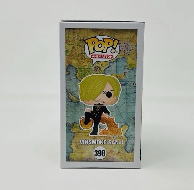 Eric Vale — Eric Vale Autographed Vinsmoke Sanji One Piece Funko Pop #398 Art Work 1/1 BAS, image 3