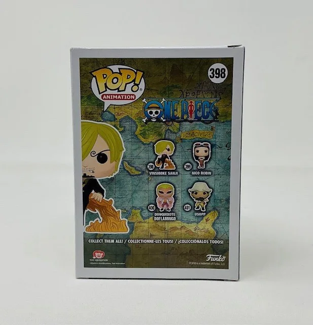 Eric Vale — Eric Vale Autographed Vinsmoke Sanji One Piece Funko Pop #398 Art Work 1/1 BAS, image 4