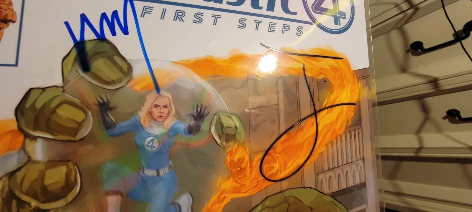 Pedro Pascal Vanessa Kirby +Cast Autographed Fantastic Four 11x17 Poster W/COA, изображение 4