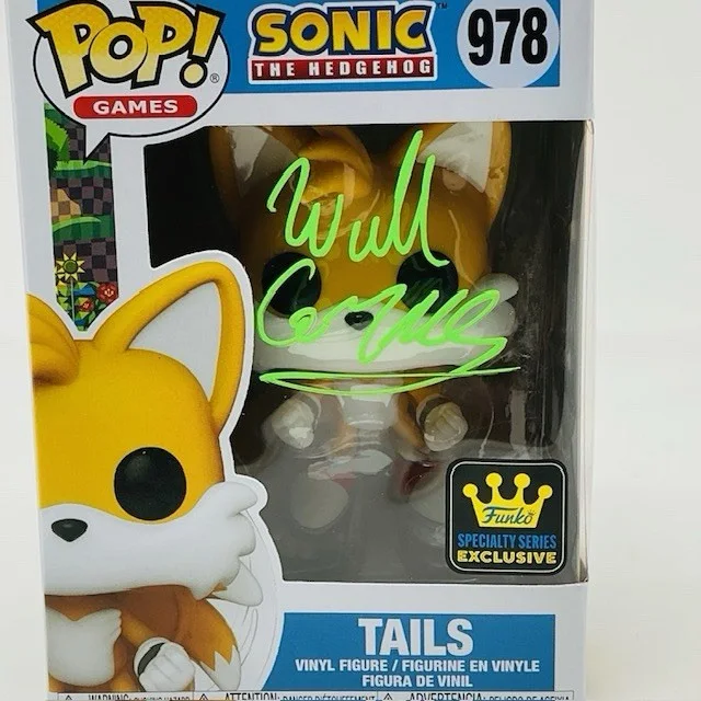 William Corkery Autographed Tails Sonic The Hedgehog Funko Pop #978 Exclusive OC, изображение 2