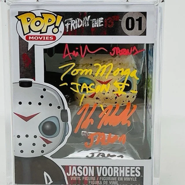 9X Signed Jason Voorhees Slasher Horror Movie Friday The 13th Funko Pop #01 OC, изображение 2