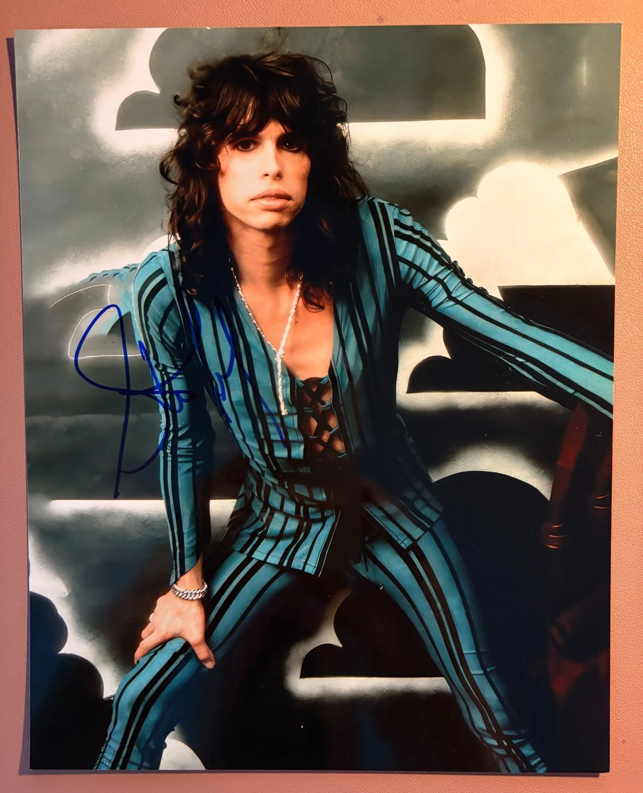 Steven Tyler Signed•Vintage•1990s•8x10 Color Photo Auto w/ Piece of the Past COA, изображение 3