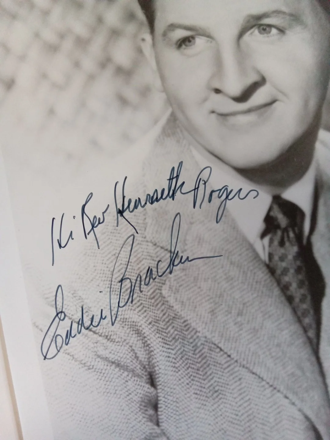 Eddie Bracken Signed B&W 8x10 Vintage Photo JSA, изображение 3
