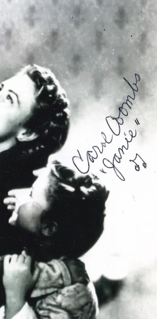 Carol Coombs — Carol Coombs Mueller Signed Autographed 4x6 Photo It's A Wonderful Life Janie, изображение 2