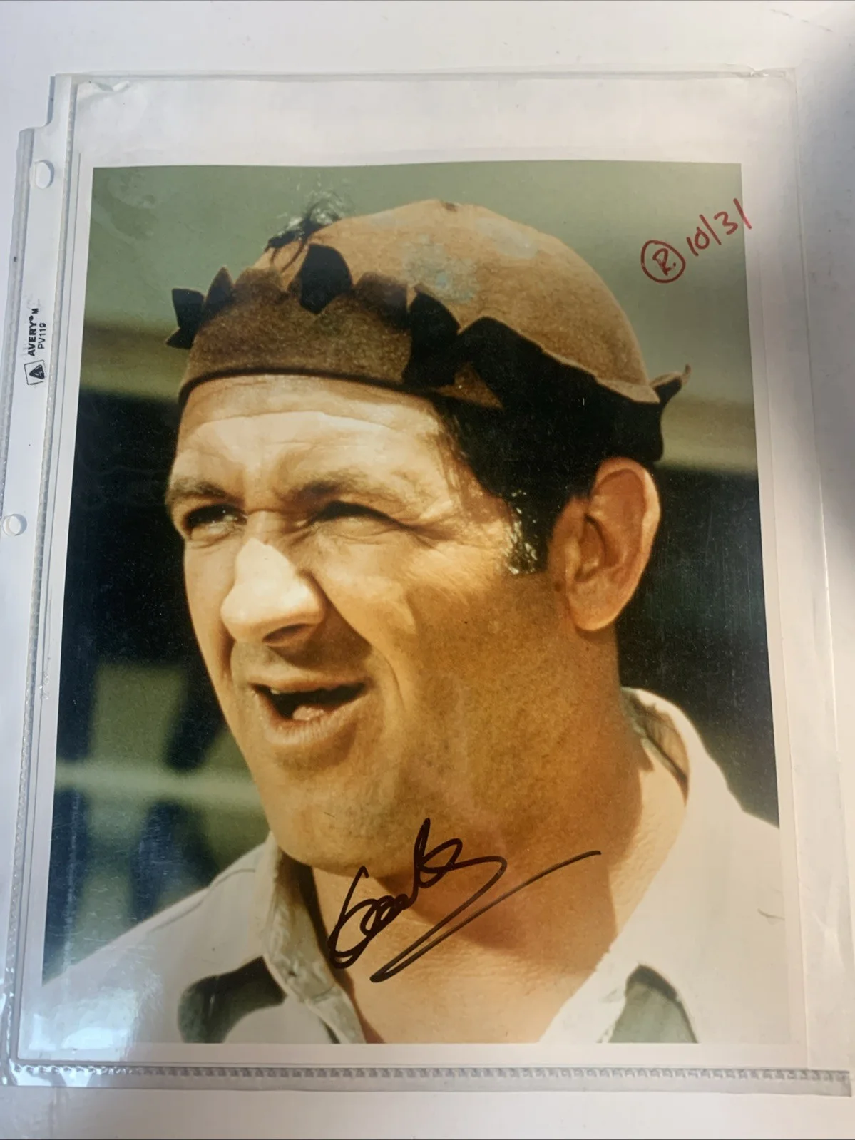 George Goober Lindsey — George Lindsey Signed "Goober" 8x10 Color Photo w/ COA