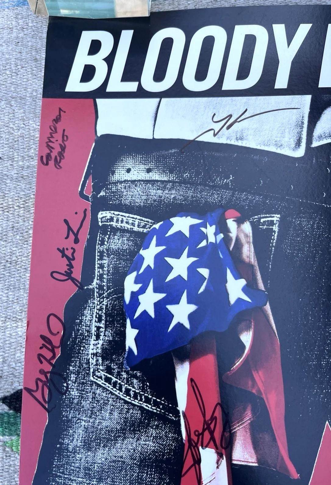 Rare Bloody Bloody Andrew Jackson Cast Signed Broadway Theater Play Poster, изображение 2