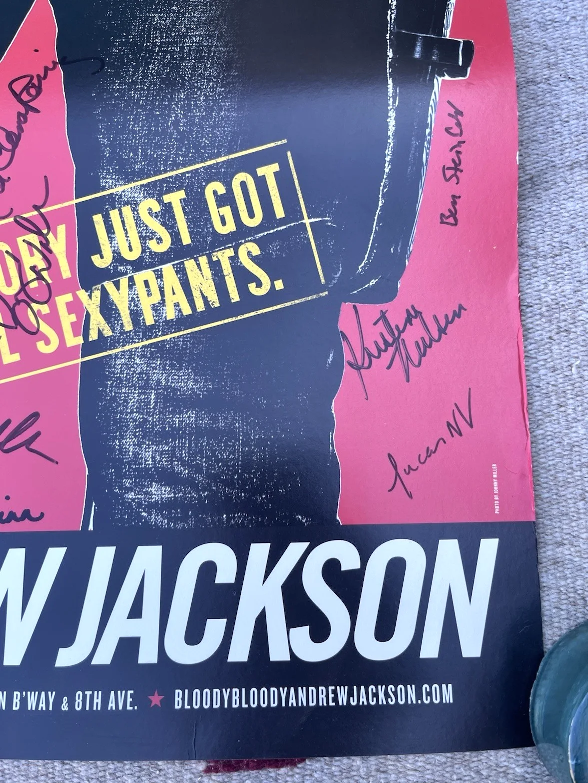 Rare Bloody Bloody Andrew Jackson Cast Signed Broadway Theater Play Poster, изображение 4