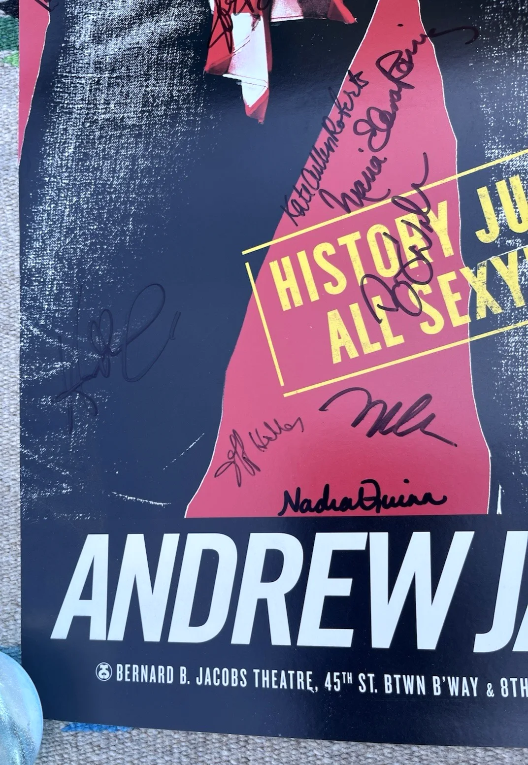 Rare Bloody Bloody Andrew Jackson Cast Signed Broadway Theater Play Poster, изображение 5