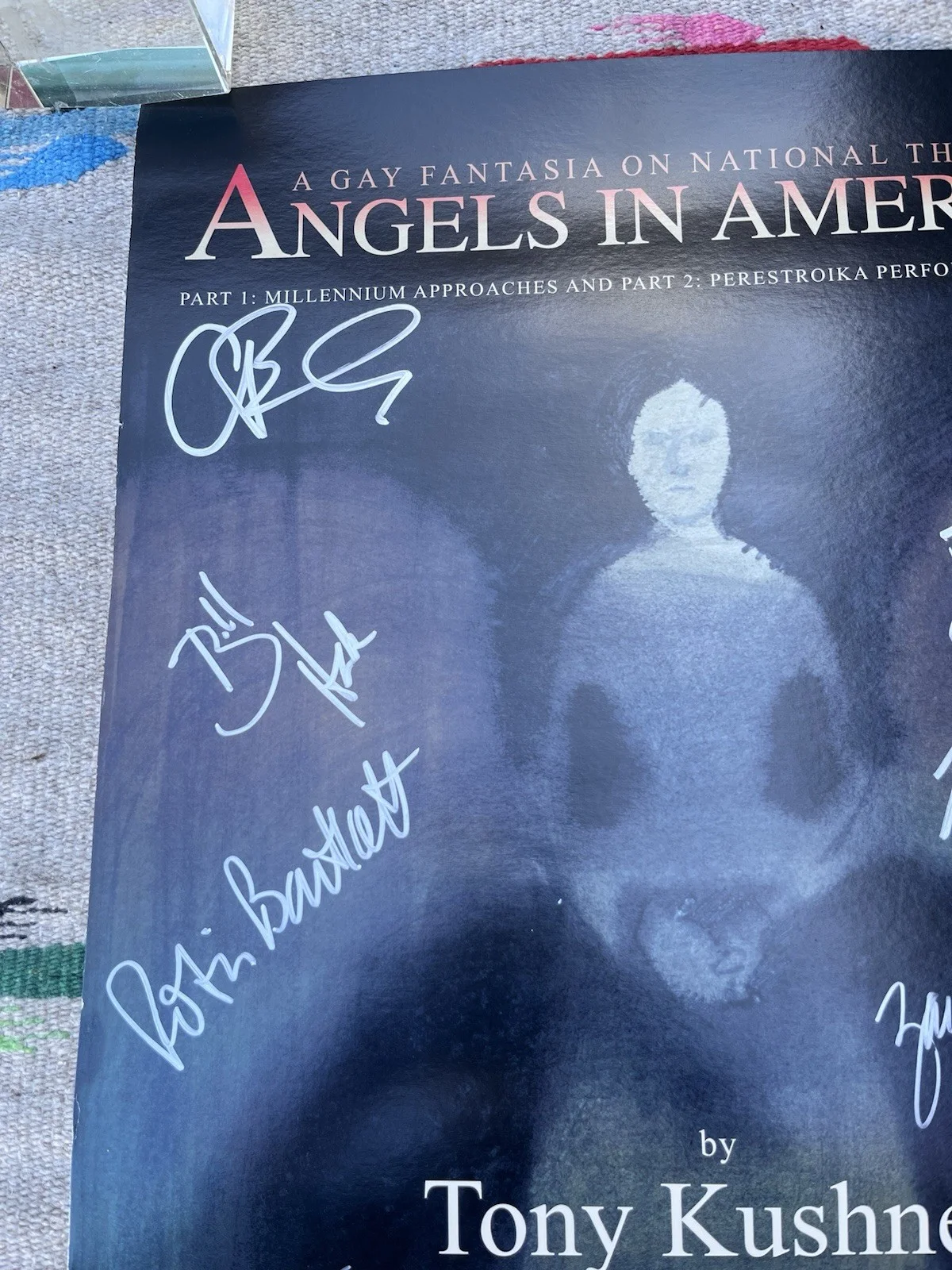 Angels In America Cast Signed Poster Broadway 2010 2011 Theater Play Kushner, image 2
