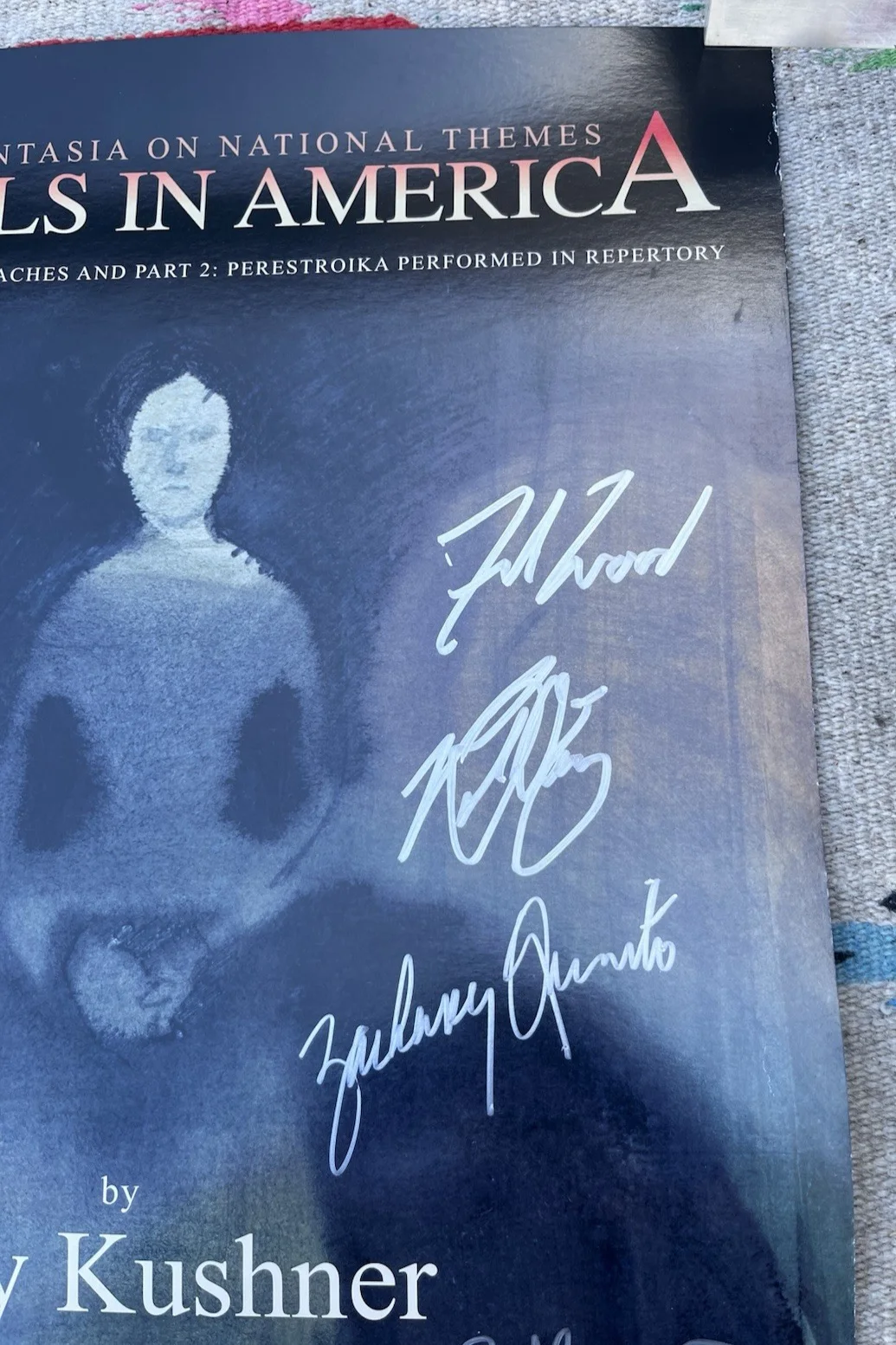 Angels In America Cast Signed Poster Broadway 2010 2011 Theater Play Kushner, image 3