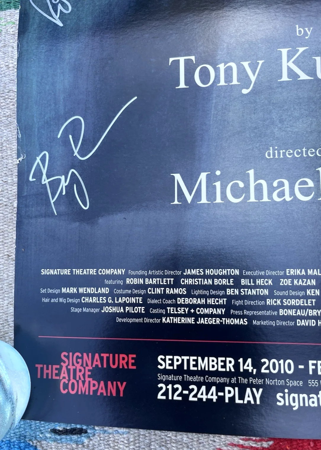 Angels In America Cast Signed Poster Broadway 2010 2011 Theater Play Kushner, image 5