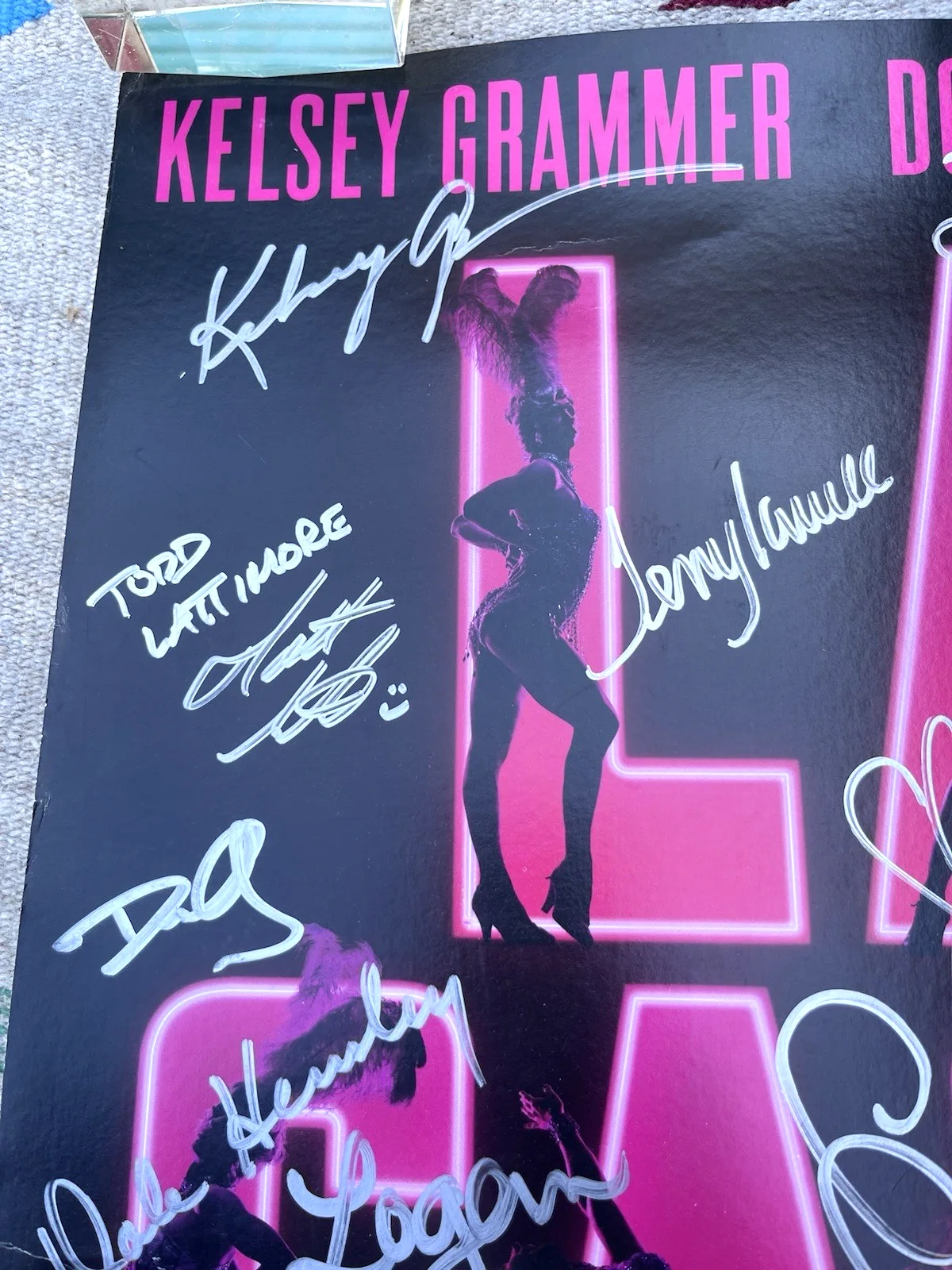 La Cage Aux Folles Full Cast Signed Poster Signed 2010 Broadway Kelsey Grammer, изображение 2