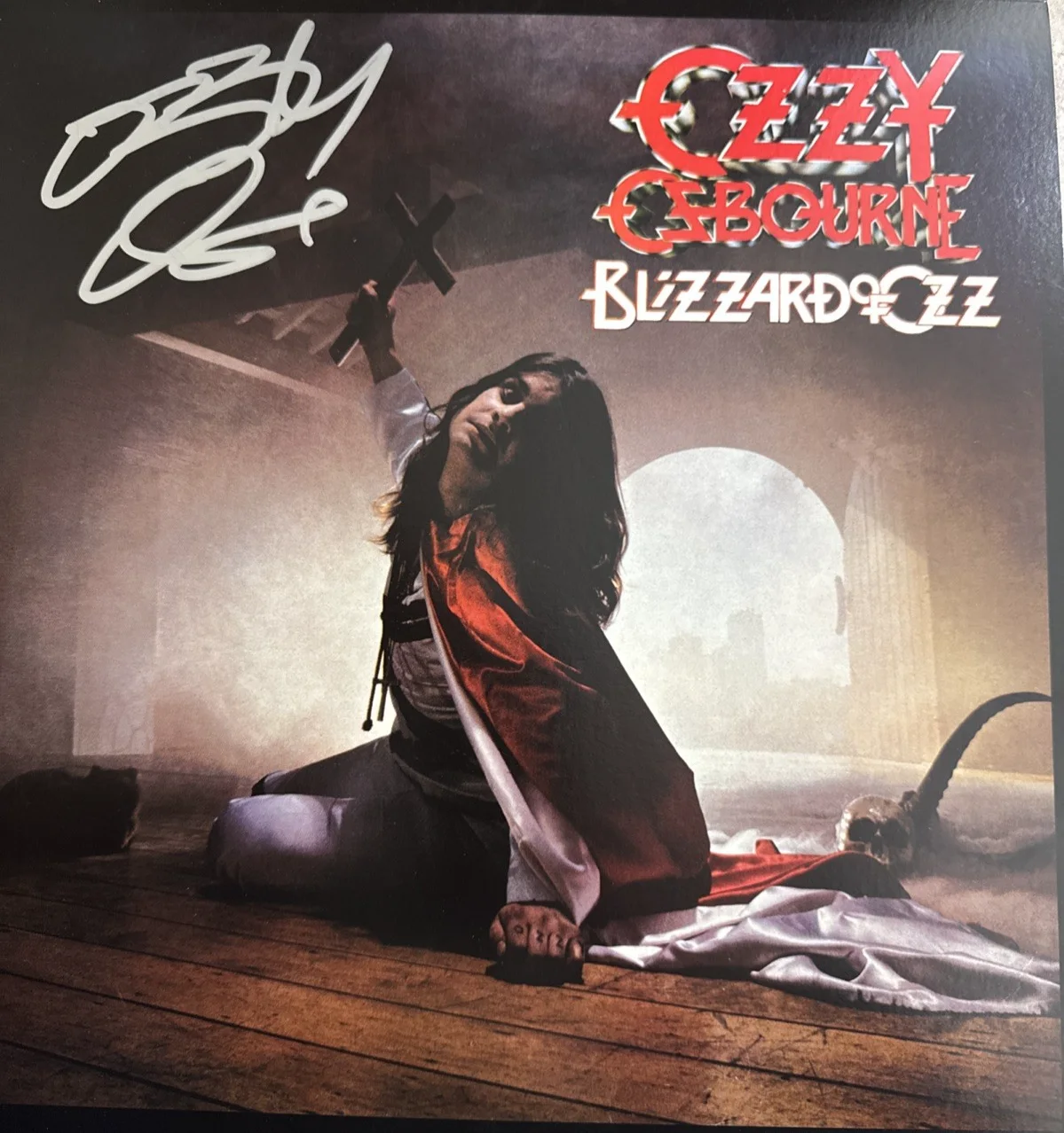 Ozzy Osbourne autographed signed Blizzard of OZZ Record album LP Beckett, image 2