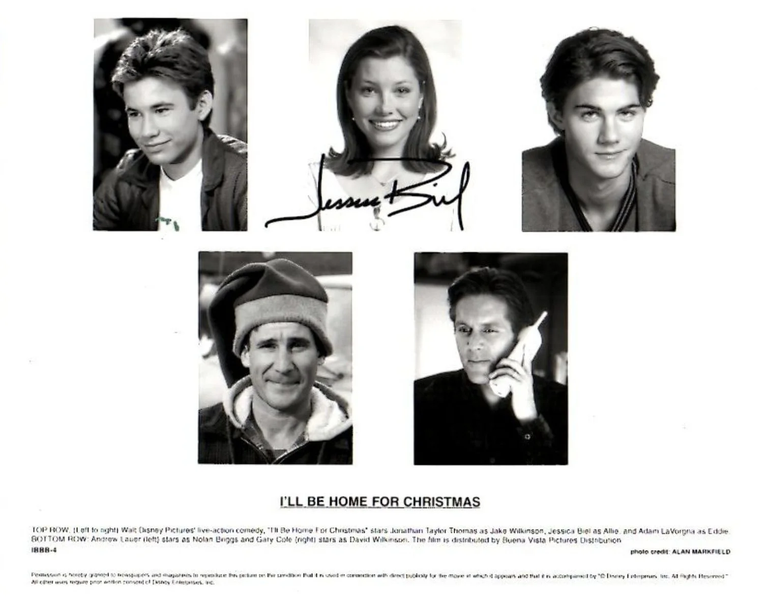 Jessica Biel — Jessica Biel Signed Autographed ''I'll Be Home for Christmas'' Glossy 8x10 Photo