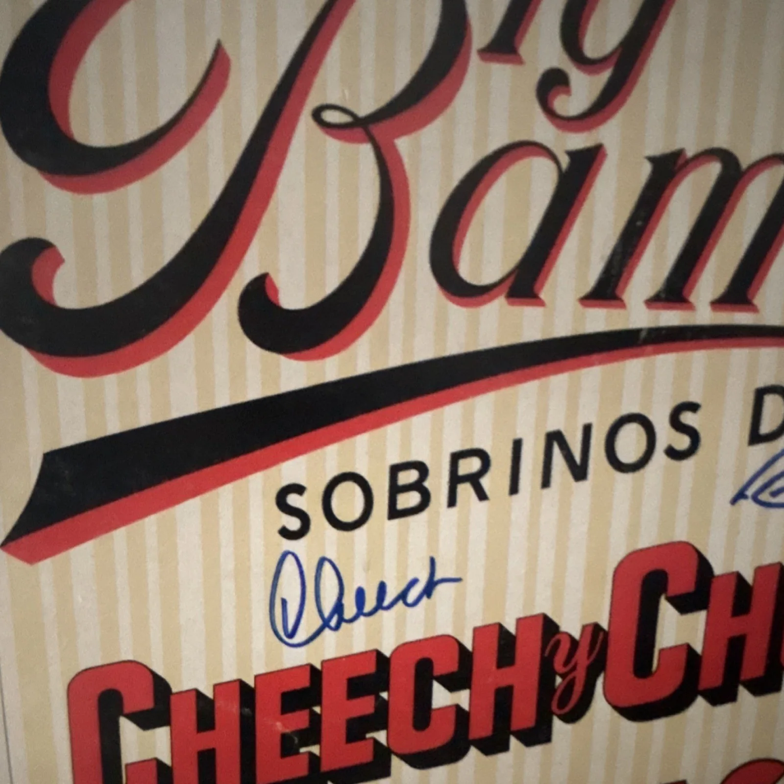 Cheech & Chong Big Bambú Autographed Vinyl Record JSA Authentic, image 2