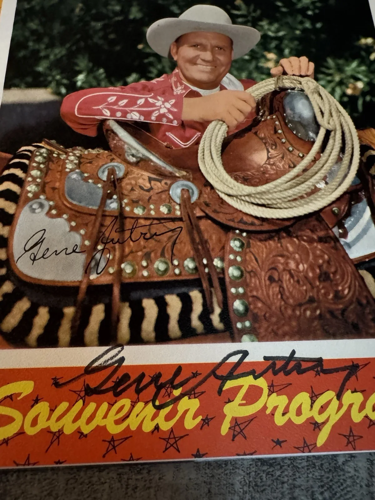 Gene Autry — Gene Autry Signed Original Vintage 1950s Show Program Autographed COA, image 2