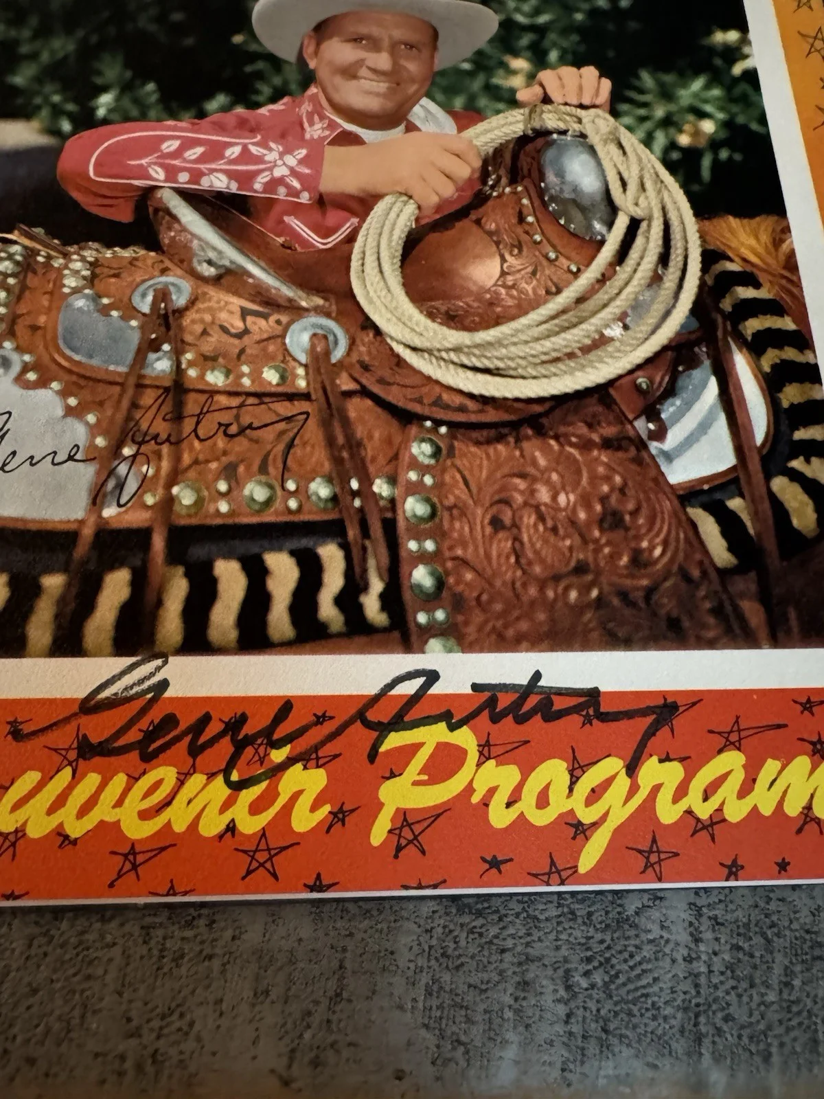 Gene Autry — Gene Autry Signed Original Vintage 1950s Show Program Autographed COA, image 4