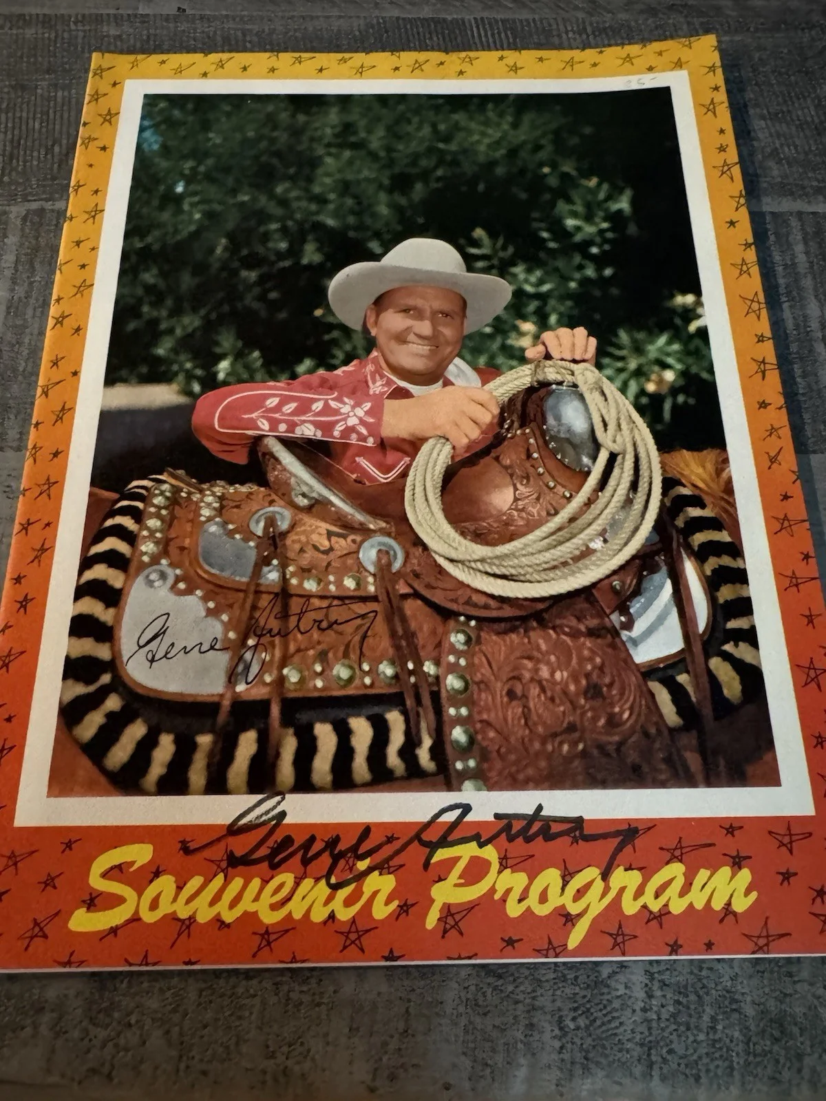 Gene Autry — Gene Autry Signed Original Vintage 1950s Show Program Autographed COA, image 5