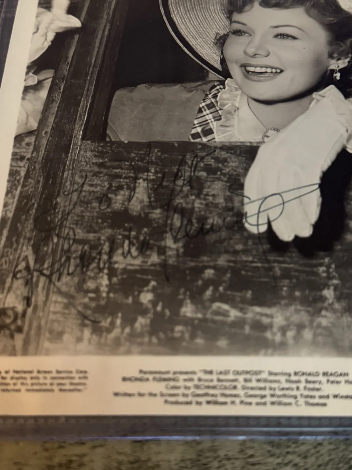 Rhonda Fleming — Rhonda Fleming Last Outpost 1951 Signed Vintage Original Photograph COA, изображение 2