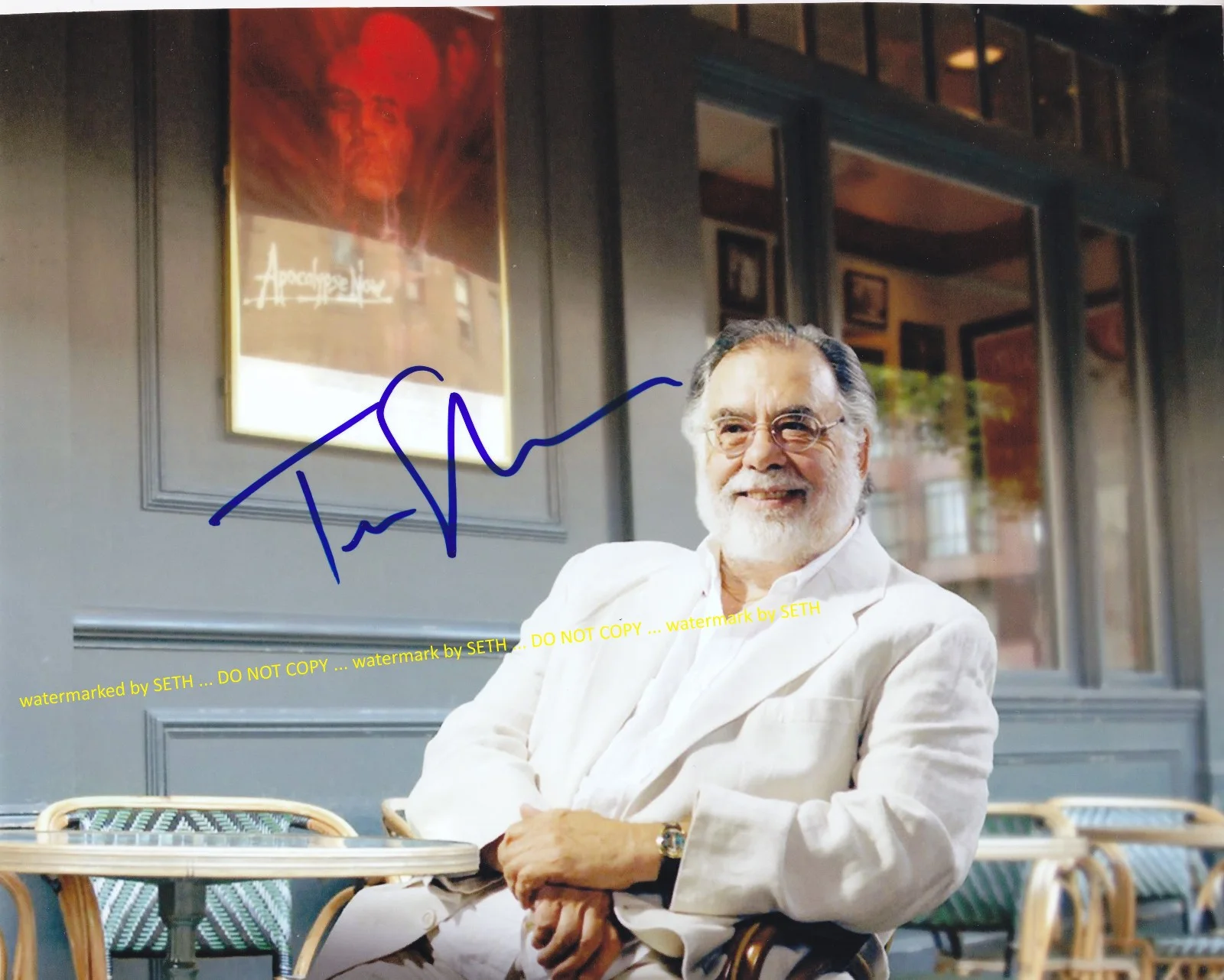 Francis Ford Coppola — FRANCIS FORD COPPOLA ( 1939 - ) hand signed photo photograph autographed \