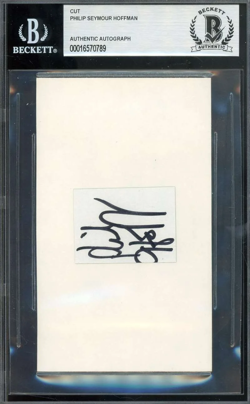 Philip Seymour Hoffman — Philip Seymour Hoffman Beckett JSA Coa Signed Index Card Cut Autograph