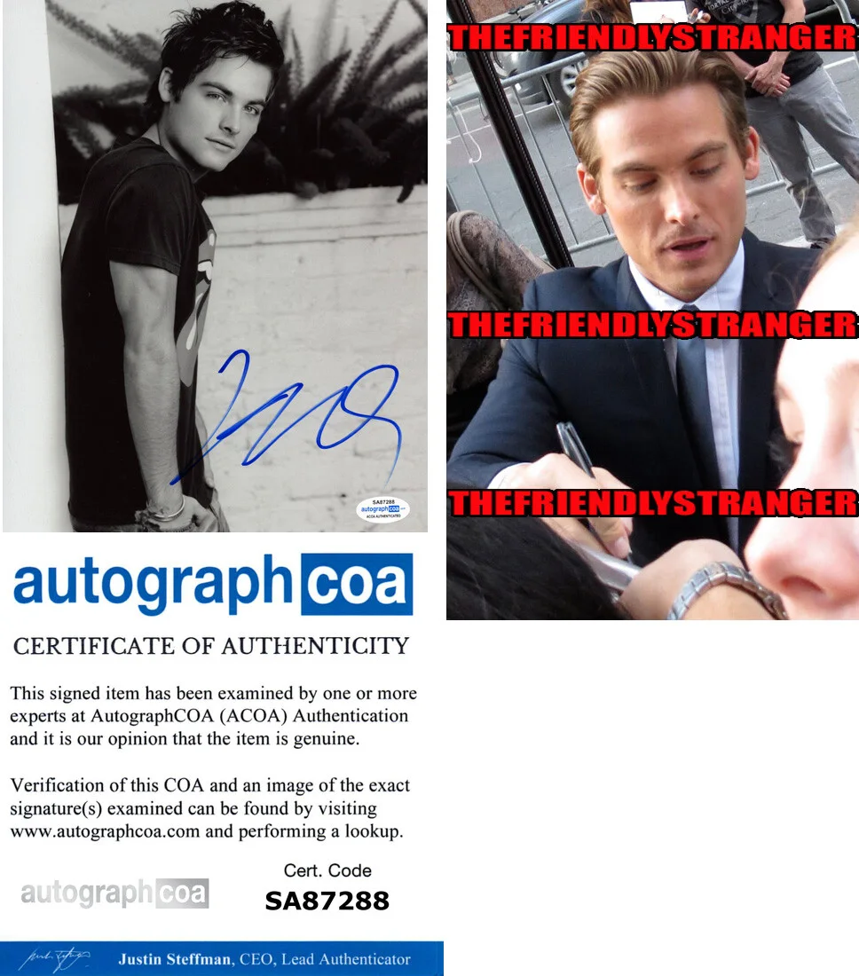 Kevin Zegers — Kevin Zegers signed Auto 8x10 Photo e PROOF Hot SEXY Mortal Instruments ACOA COA