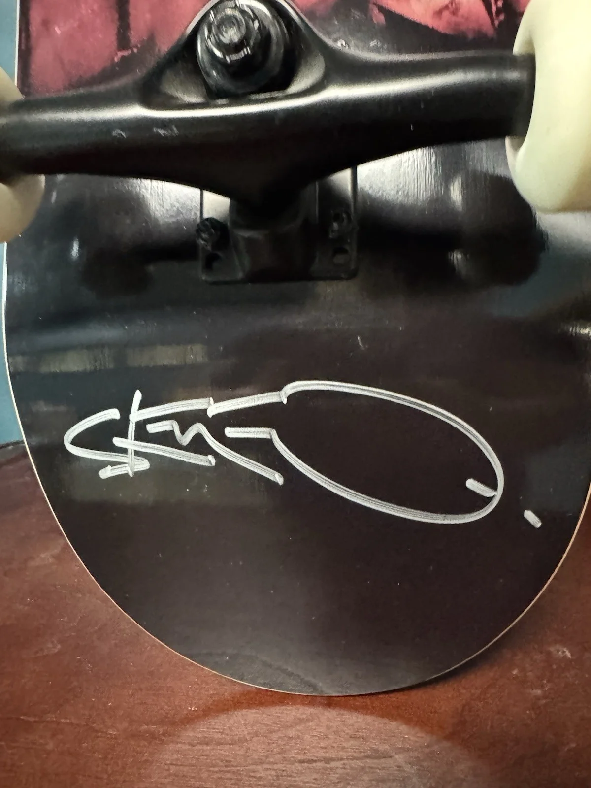 Steve-O — Steve-O Yeah Dude Skateboards - Signed Deck "Mugshot" - 1st Release with wheels, image 2