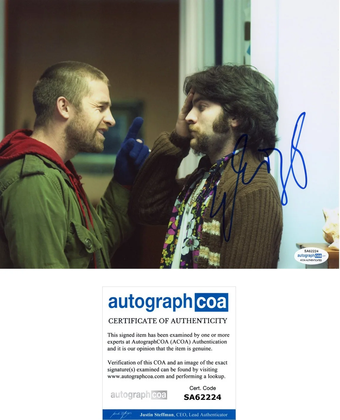 WESLEY BENTLEY — Wes Bentley signed "WEIRDSVILLE" 8x10 Photo AMERICAN BEAUTY Yellowstone ACOA COA