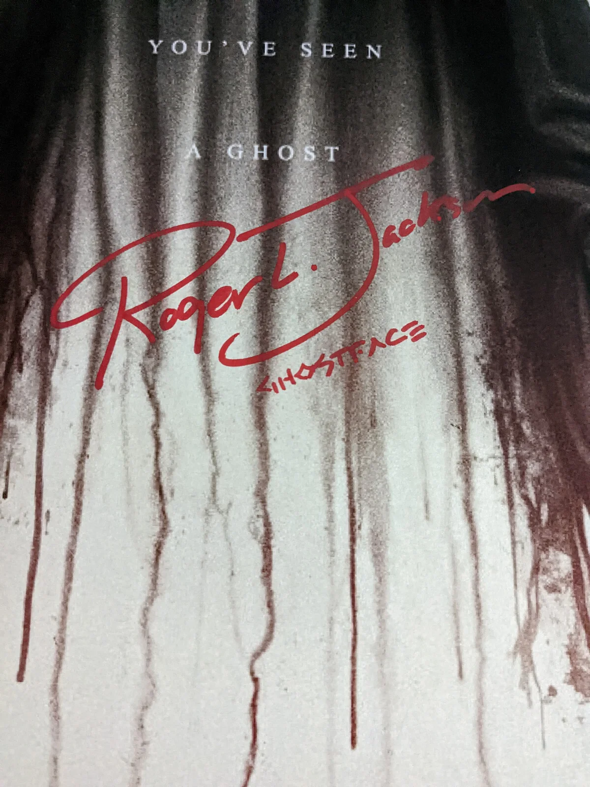 Roger JACKSON Signed Scream 5 11x17 Poster Ghostface Autograph BAS QR JSA Y, image 2