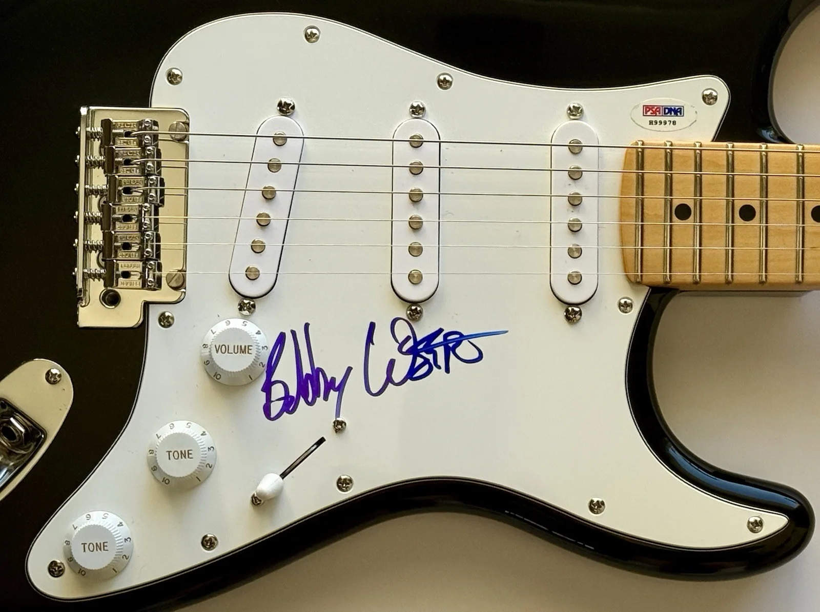 Bob Weir signed Fender Guitar Grateful Dead stratocaster psa dna coa, image 3