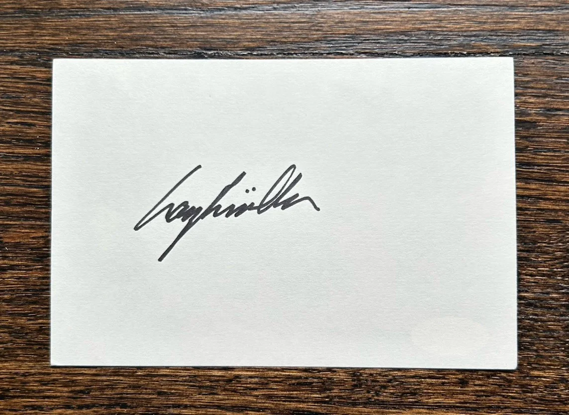 Larry Linville Signed Autographed 4 x 6 Card JSA COA MASH M*A*S*H, изображение 2