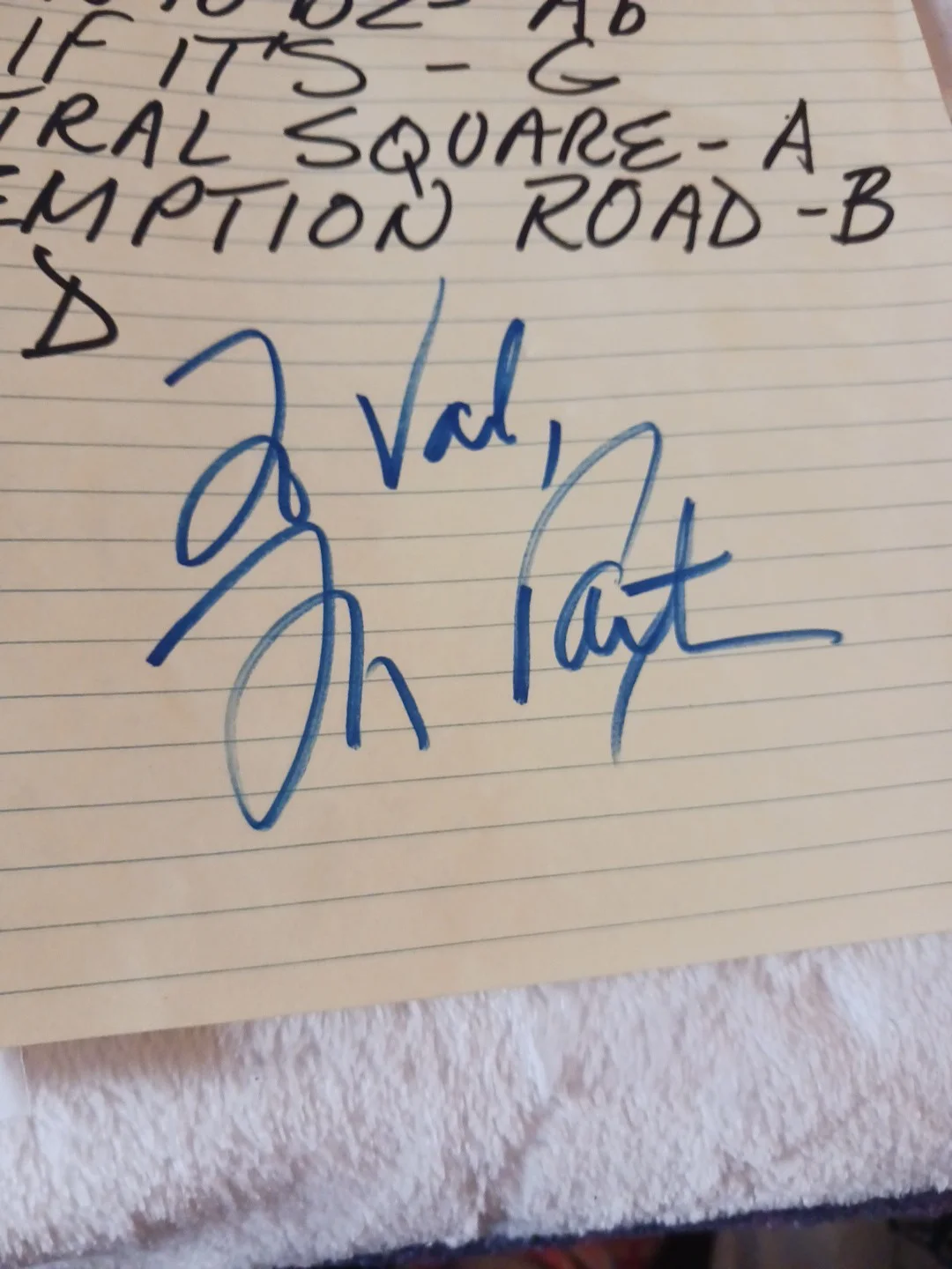 Tom Paxton Autographed Setlist Folk Legend, image 2