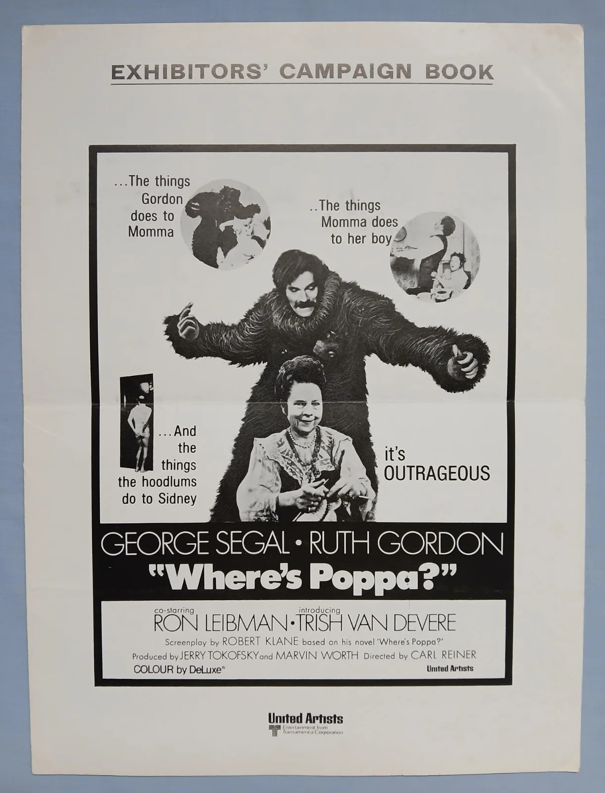 WHERE'S POPPA (1970) original UK Exhibitors Campaign Press Book - George Segal, изображение 2