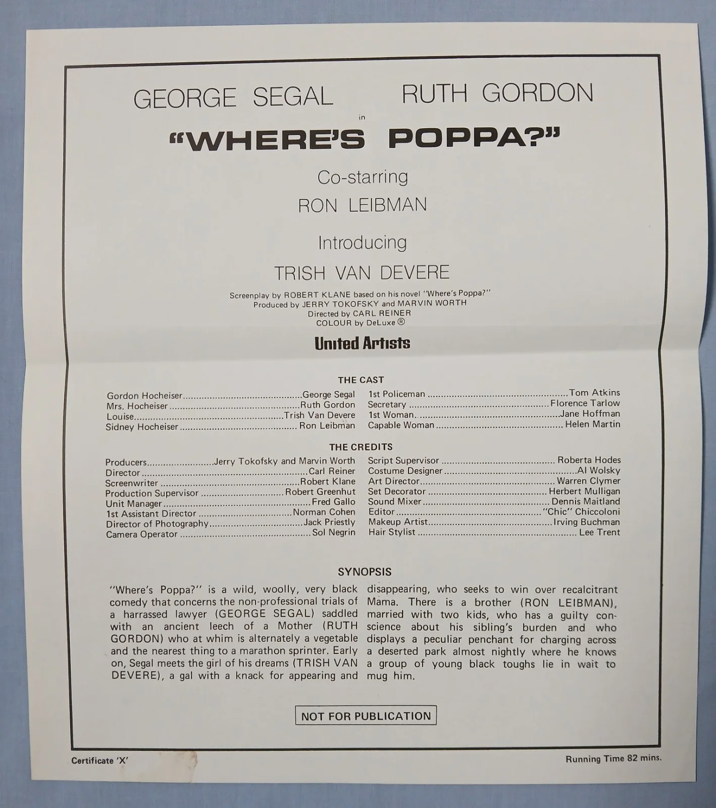 WHERE'S POPPA (1970) original UK Exhibitors Campaign Press Book - George Segal, изображение 5
