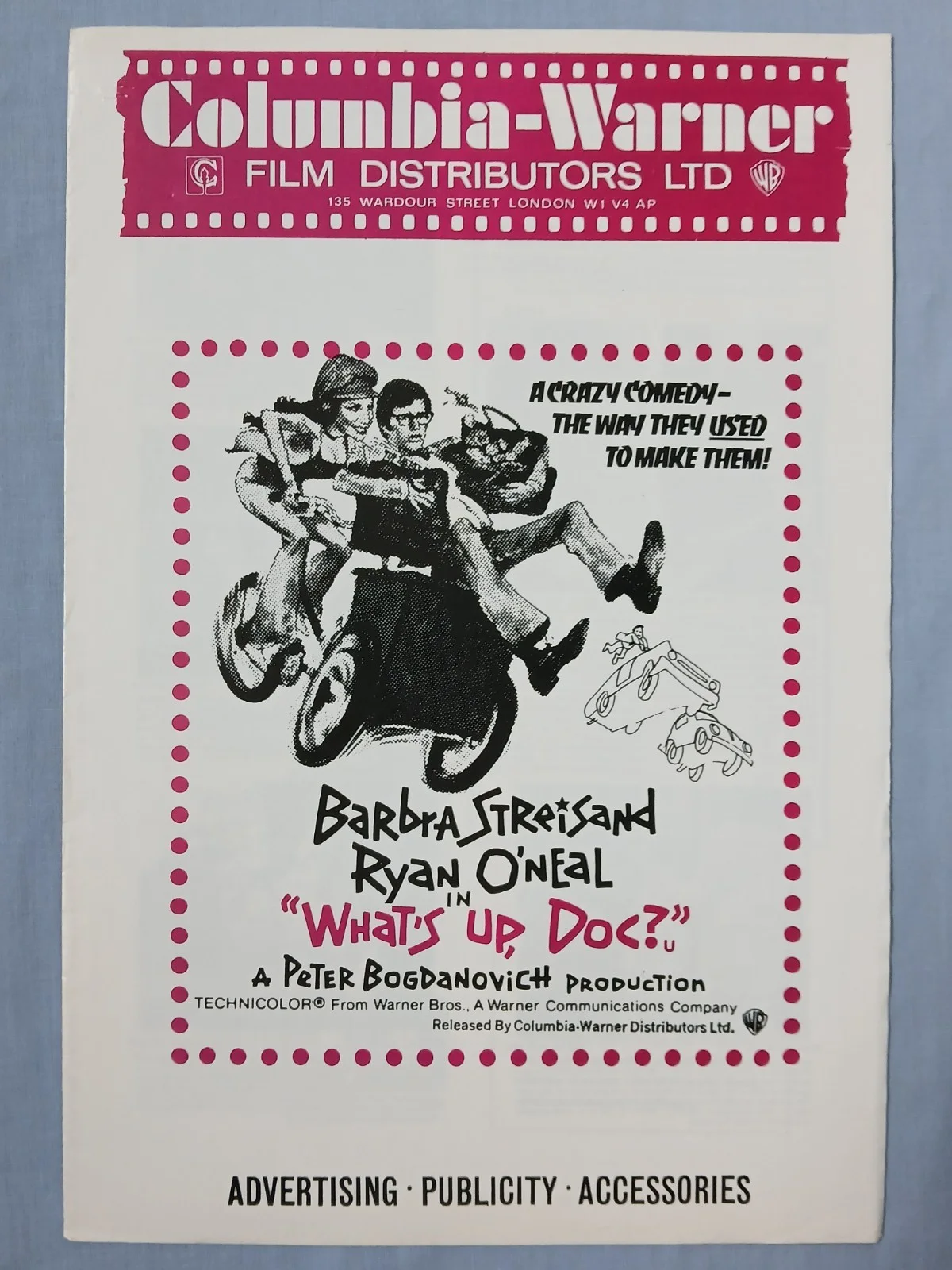WHAT'S UP DOC? (1972) orig UK Campaign Press Book - Barbra Streisand,Ryan O'Neal, изображение 2
