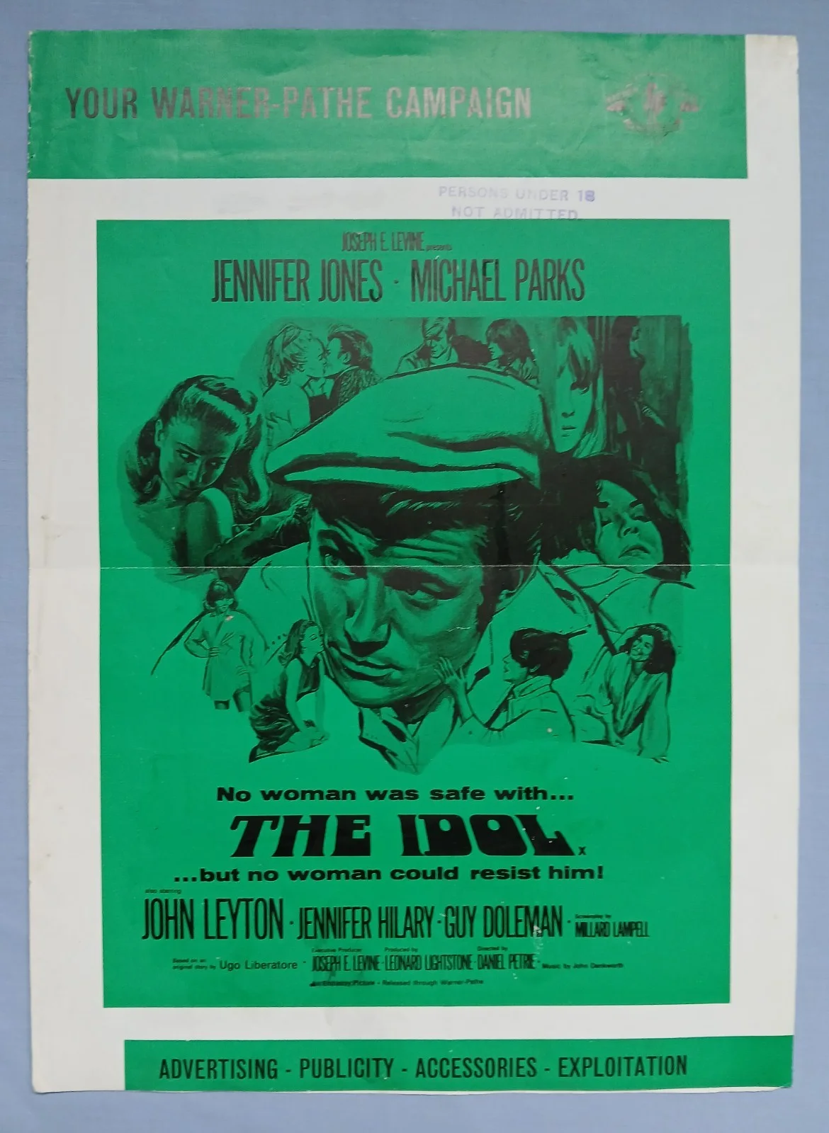 THE IDOL (1966) rare original UK Exhibitors Campaign Press Book + flyer, изображение 2