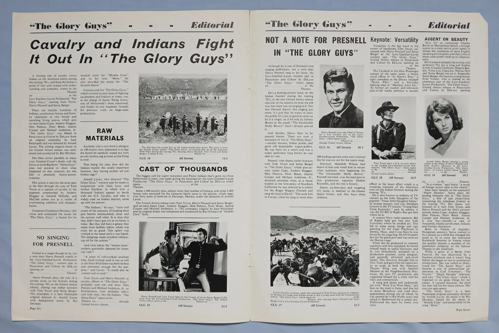 THE GLORY GUYS (1965) rare original UK Exhibitors Campaign Press Book, image 5