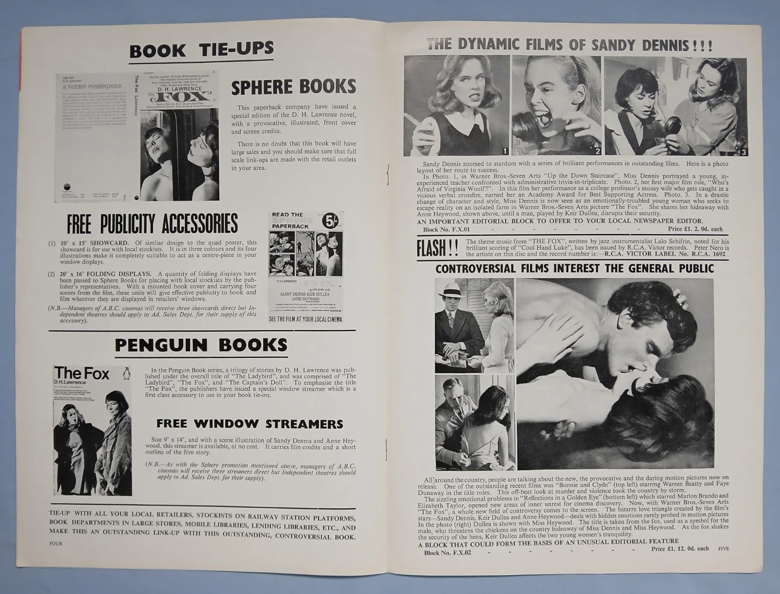 THE FOX (1967) rare original UK Exhibitors Campaign Press Book - D.H. Lawrence, image 3