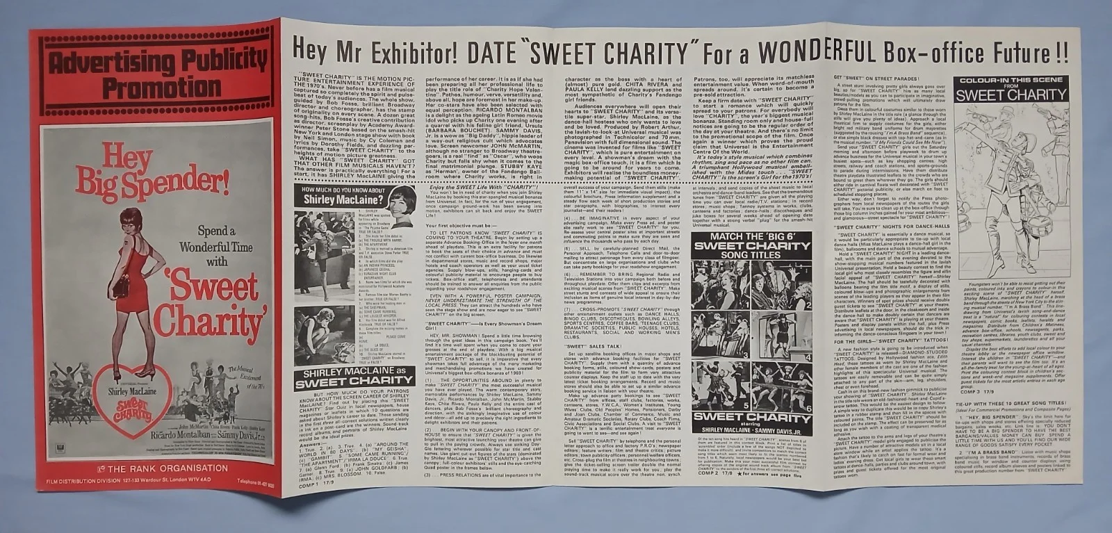 SWEET CHARITY (1969) original UK Campaign Press Book - Bob Fosse musical, изображение 5